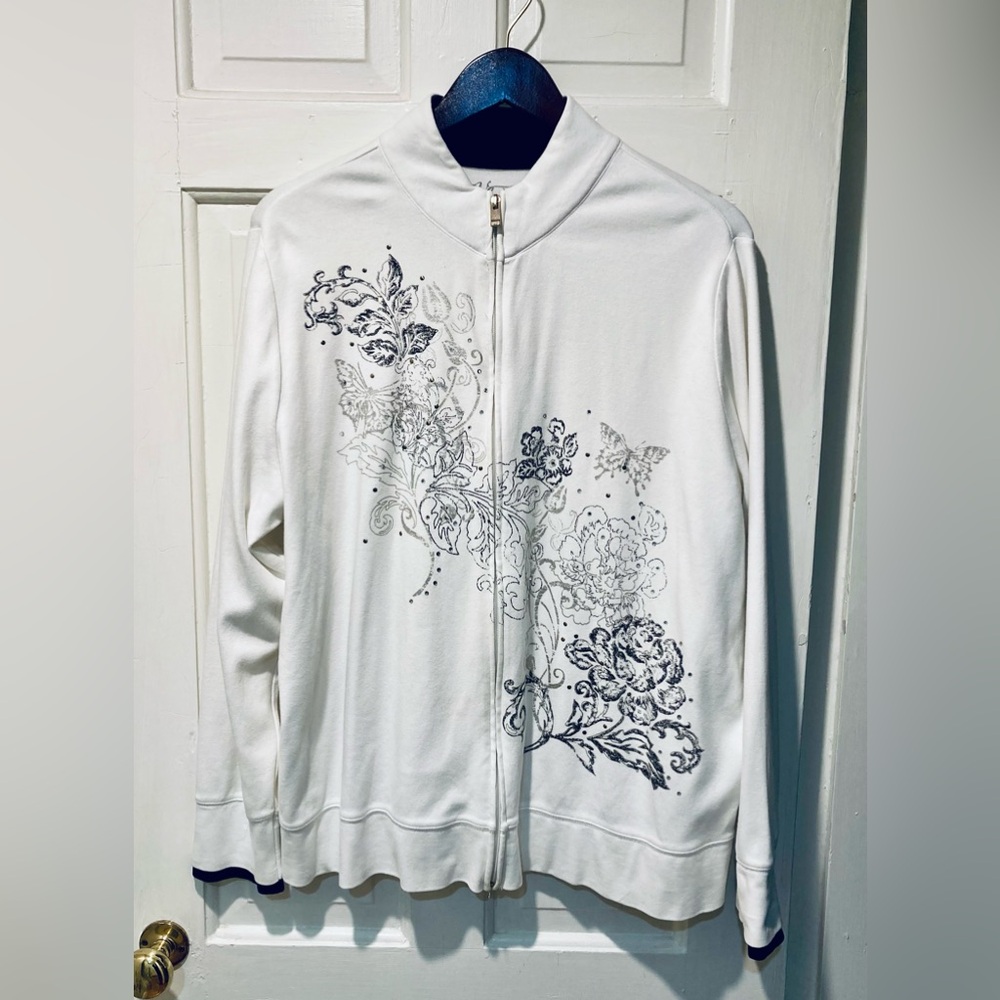 VSport by Venezia Floral Zip-Up Jacket